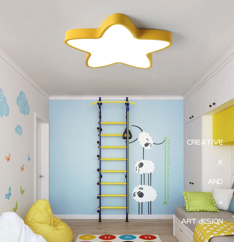 Plafonnier LED en fer forgé, plafonnier Macaron en acrylique de Style nordique moderne pour chambre à coucher