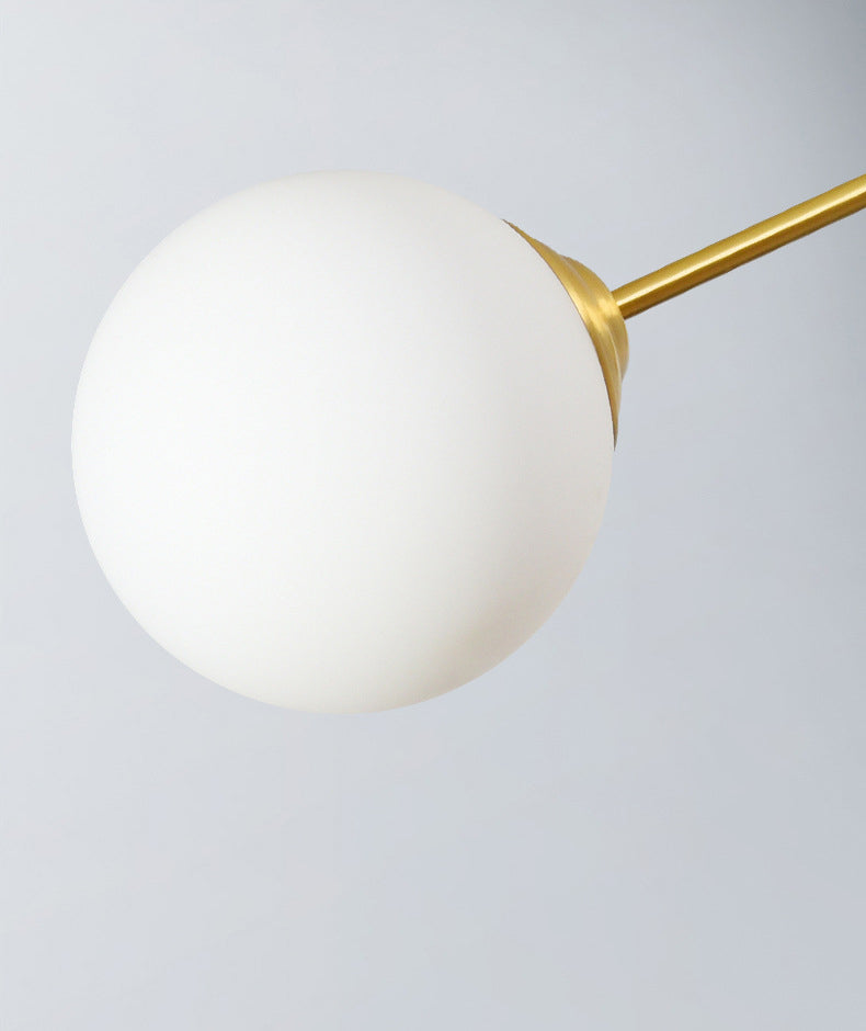 Modern Simplicity Round Ceiling Chandelier Milk Glass Hanging Light for Living Room