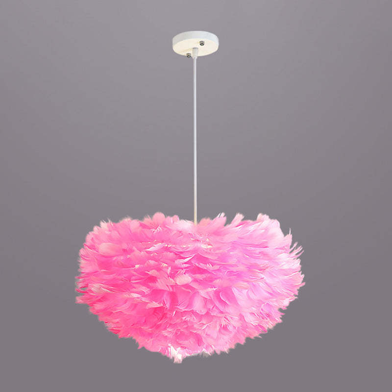 Lámpara de lámpara esférica lámpara moderna simplicidad de plumas de tono colgante para restaurante para restaurante