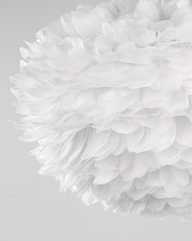 Lámpara de lámpara esférica lámpara moderna simplicidad de plumas de tono colgante para restaurante para restaurante