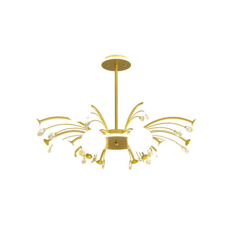 Modern Simplicity Round Ceiling Chandelier Milk Glass Hanging Light for Living Room