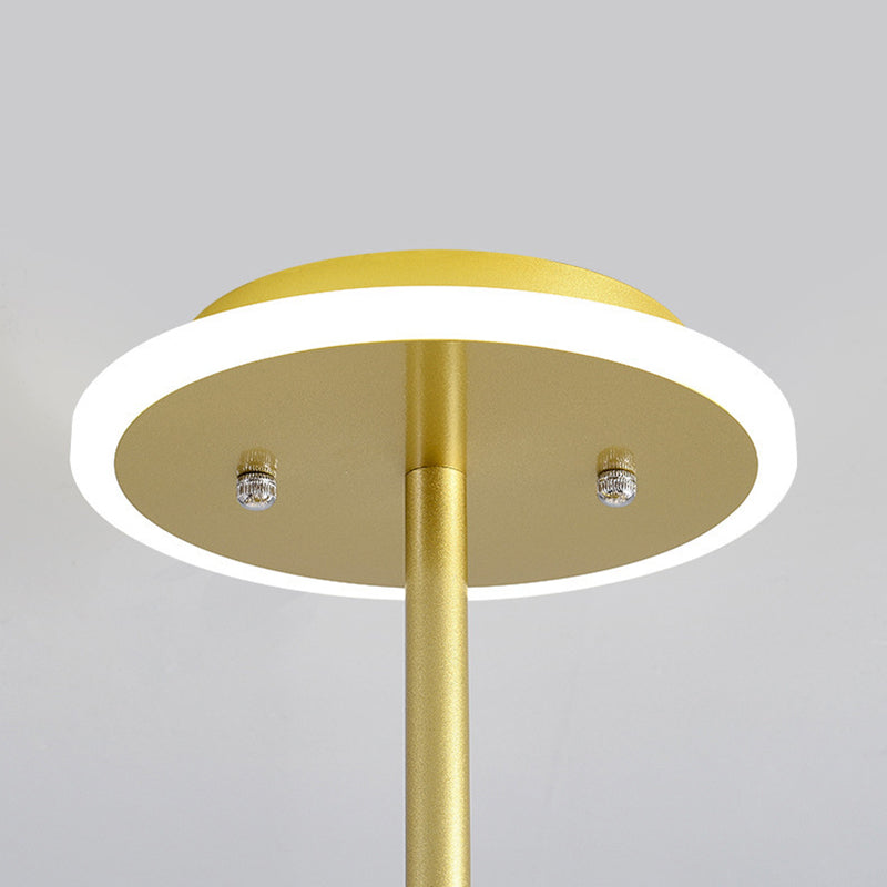 Modern Simplicity Round Ceiling Chandelier Milk Glass Hanging Light for Living Room