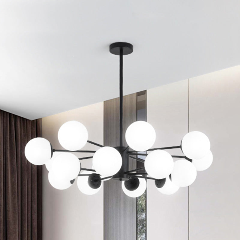 Candelera de globo contemporánea Luz de colgante de vidrio liviano Luz de colgante de vidrio para sala de estar
