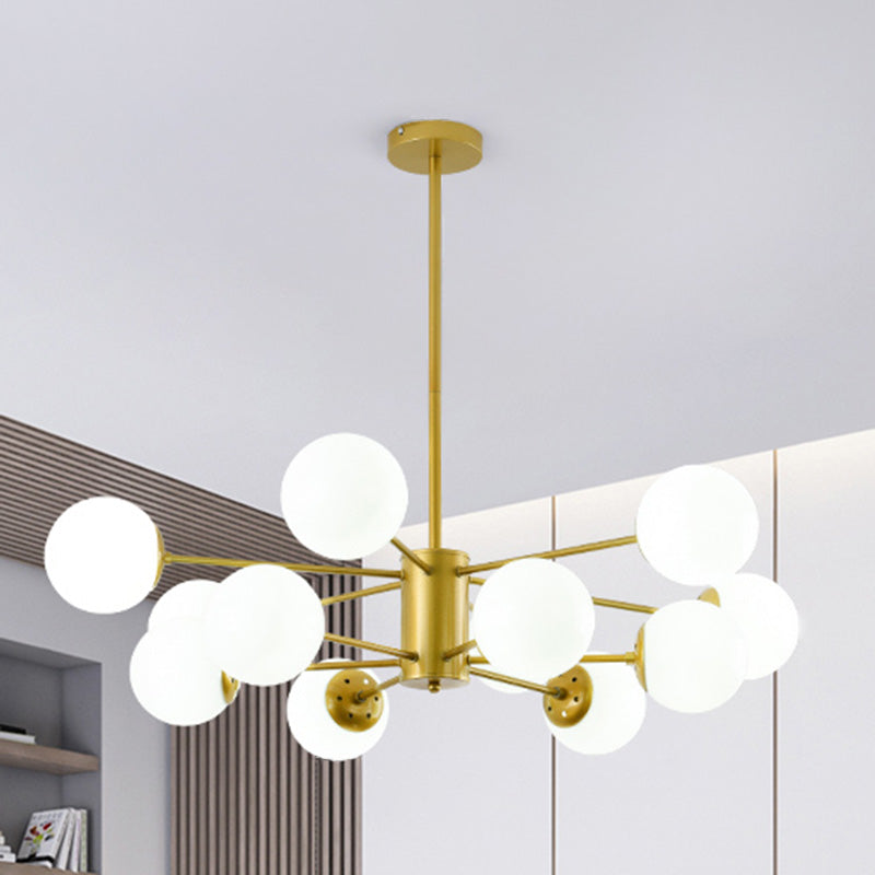 Candelera de globo contemporánea Luz de colgante de vidrio liviano Luz de colgante de vidrio para sala de estar