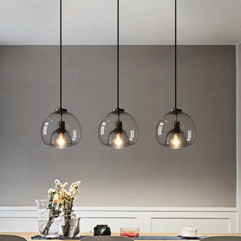 1 luminaire d'éclairage pendentif en verre léger moderne.