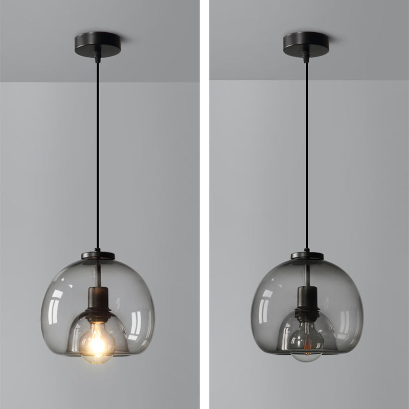 1 luminaire d'éclairage pendentif en verre léger moderne.