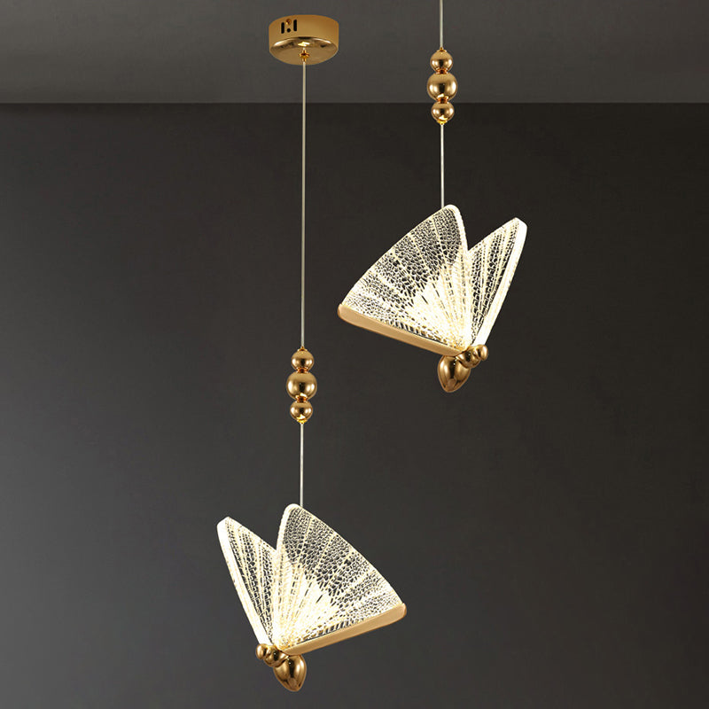 Simplicité moderne Butterfly Plafond Suspension lampe de plafond acrylique Fixage de plafond pour restaurant