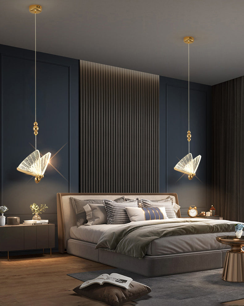 Simplicité moderne Butterfly Plafond Suspension lampe de plafond acrylique Fixage de plafond pour restaurant