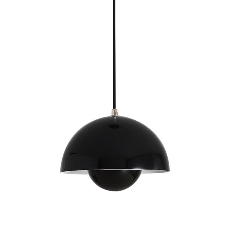 1 Light Metal Pendant Lighting Fixtures Modern Dome Dining Room Hanging Pendant Lights
