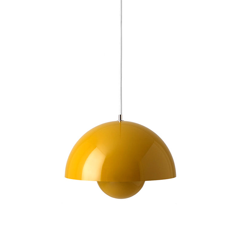 1 Light Metal Pendant Lighting Fixtures Modern Dome Dining Room Hanging Pendant Lights