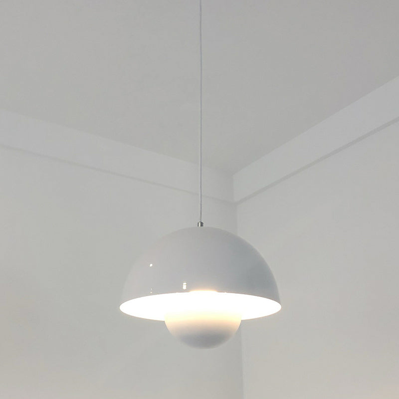 1 Light Metal Pendant Lighting Fixtures Modern Dome Dining Room Hanging Pendant Lights