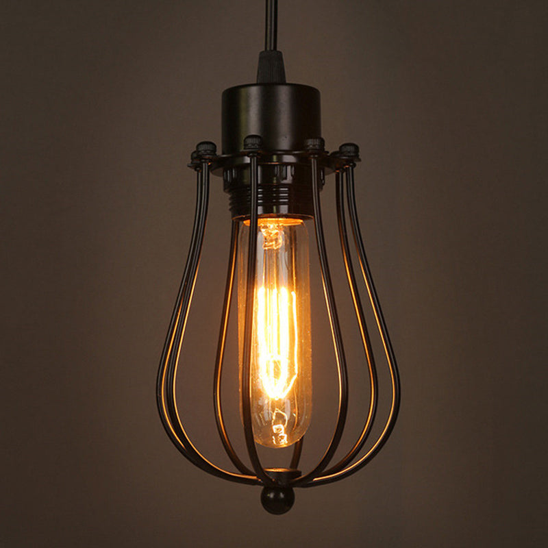 1 lichte bol lichtkit retro industrieel glas hangend licht met hangend snoer voor restaurant