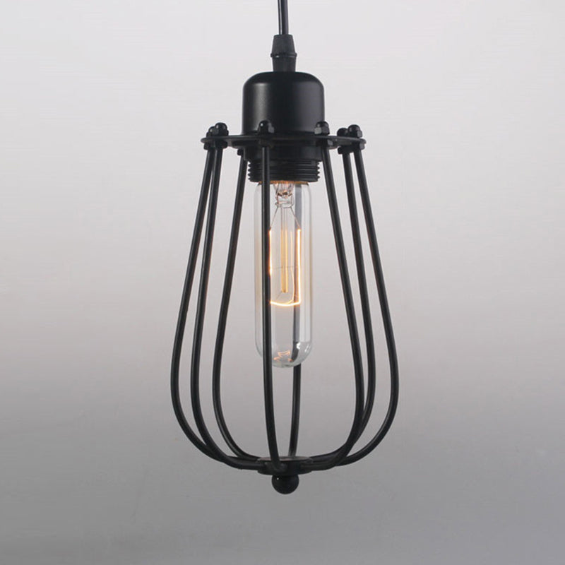 1 lichte bol lichtkit retro industrieel glas hangend licht met hangend snoer voor restaurant