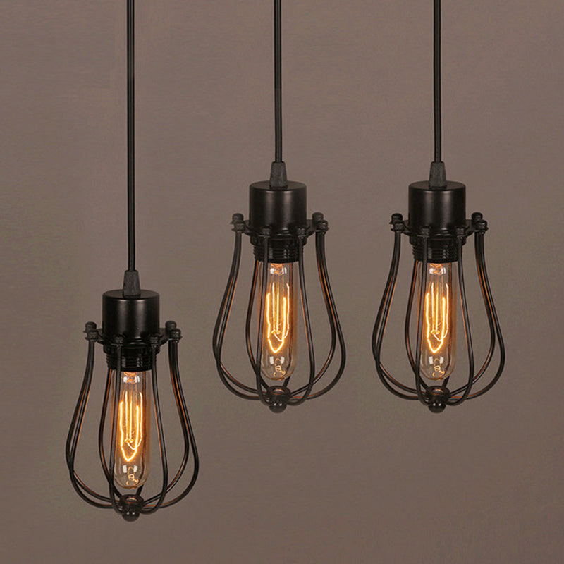 1 lichte bol lichtkit retro industrieel glas hangend licht met hangend snoer voor restaurant