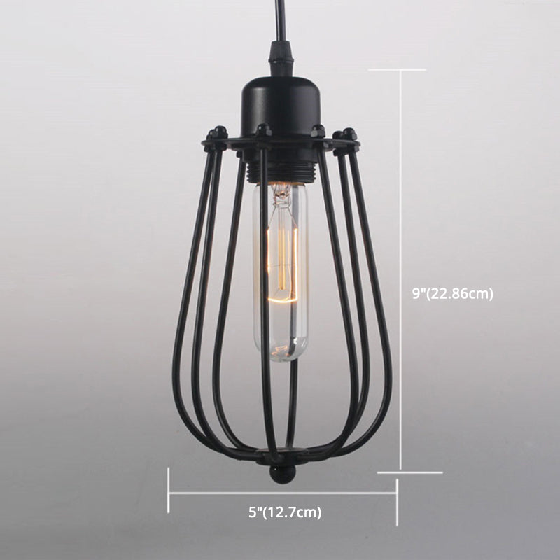 1 lichte bol lichtkit retro industrieel glas hangend licht met hangend snoer voor restaurant