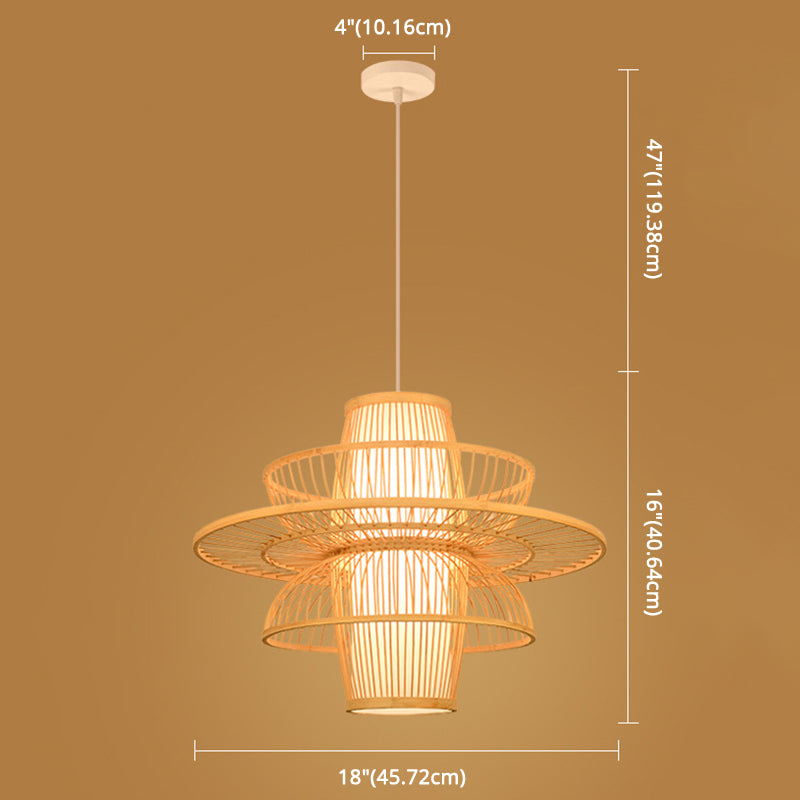 Chinesische Lotus -Anhänger Beleuchtungskörper Rattan Hanges Licht mit hängenden Kabel für das Restaurant