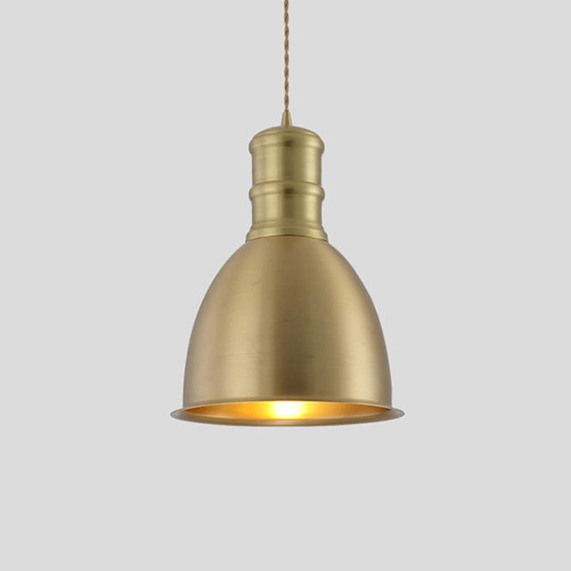 Minimalistische hangende hanglamp messing messing gearceerde hangerverlichting met metalen schaduw