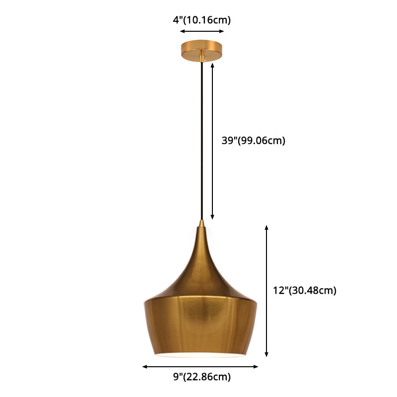 Gouden gearceerde hanglampverlichtingsarmatuur moderne stijl metalen hangend plafondlicht voor eetkamer