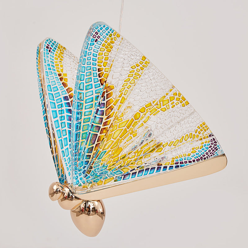 Butterfly Pendant Lighting Fixture Minimalist Style Acrylic LED Bedroom Pendant Ceiling Light