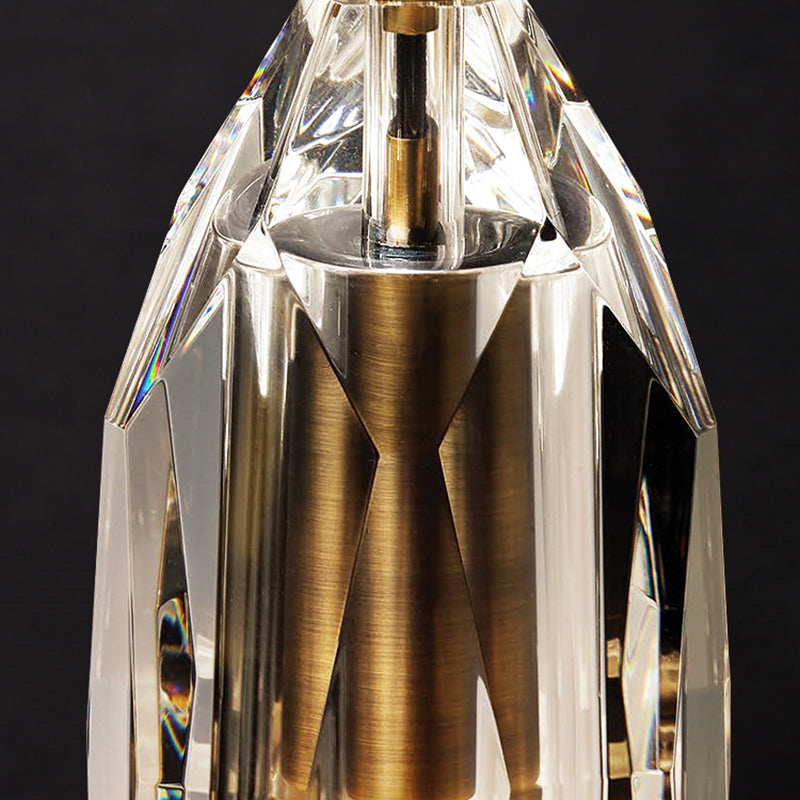 Crystal Gold LED Wall Lamp in Modern Luxury Style Copper Hanging Wall Sconce for Interior Spaces