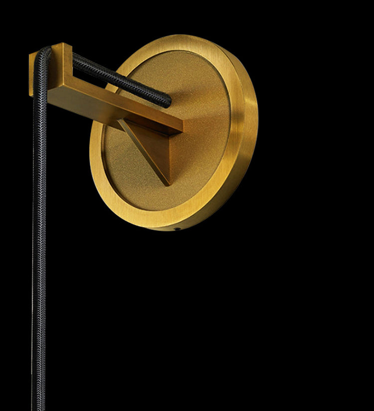 Crystal Gold LED Wall Lamp in Modern Luxury Style Copper Hanging Wall Sconce for Interior Spaces