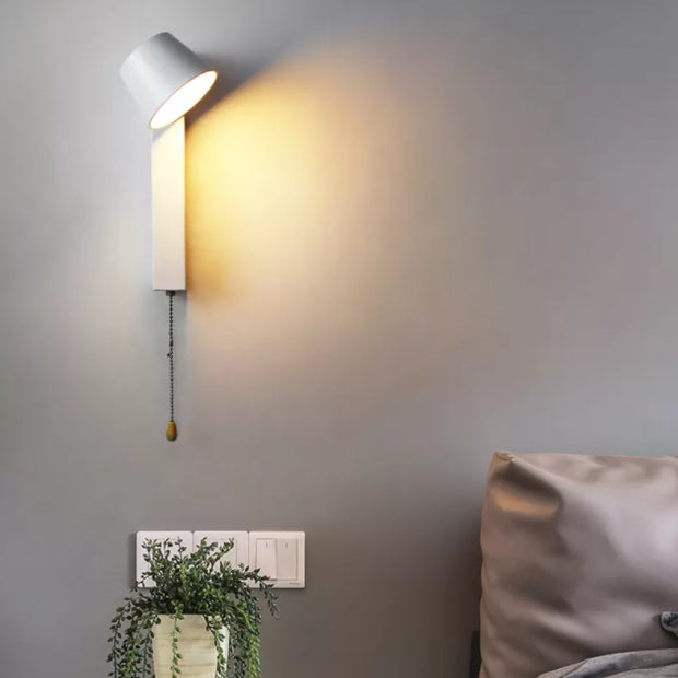 Nordische geometrische Wandleuchte Beleuchtung Metall Wohnzimmer LED -Wandleuchte mit Pull -Kette