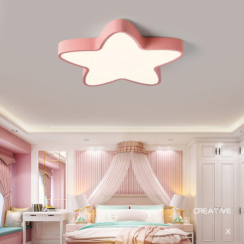 Plafonnier LED en fer forgé, plafonnier Macaron en acrylique de Style nordique moderne pour chambre à coucher