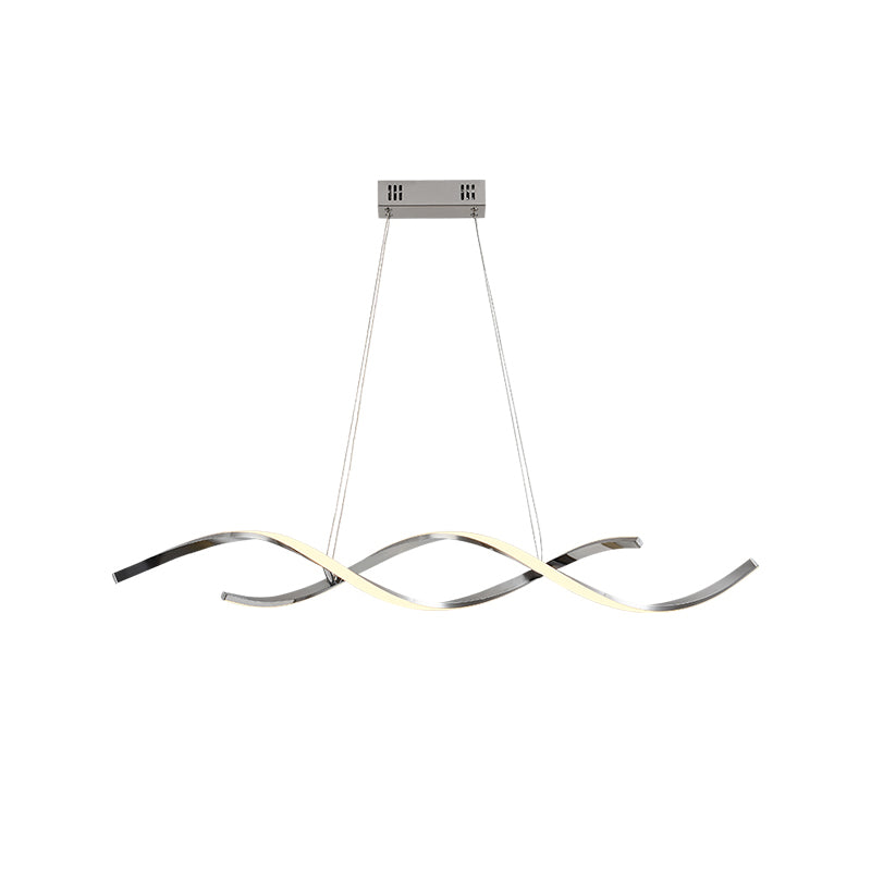 Aluminum Contemporary Style Hanging Lights Linear Island Lighting Fixture for Dining Room