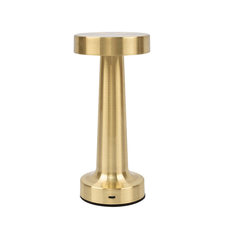 Lampada da tavolo in metallo tamburo Postmodernismo Oro LED Night Stand Light per sala da pranzo
