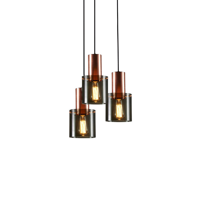 Metal Cylinder Pendant Light Nordic Modern Style Down Lighting for Living Room