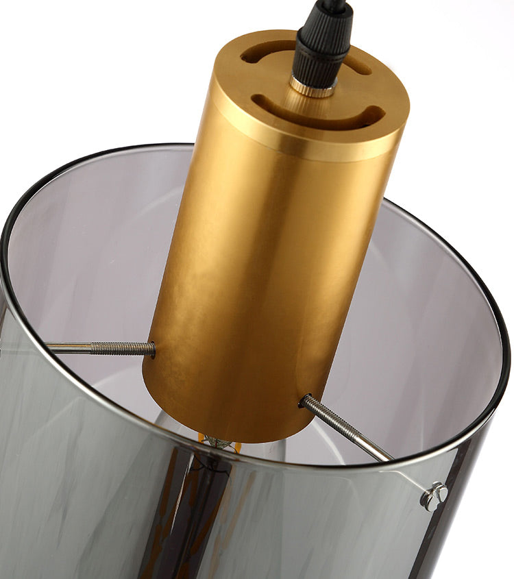 Metal Cylinder Pendant Light Nordic Modern Style Down Lighting for Living Room