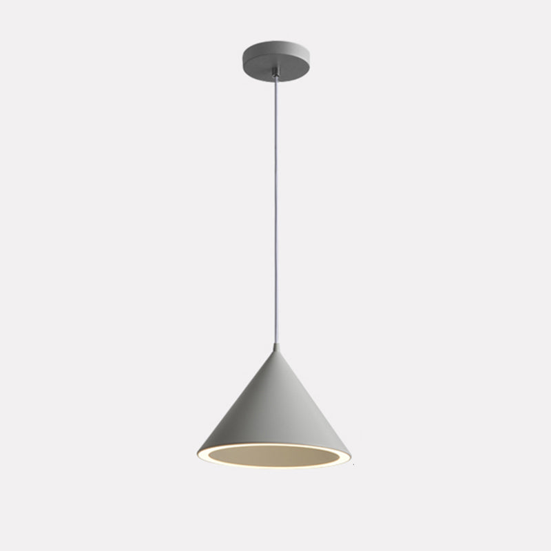 Cone Nordic Modern Pendant Light Metal 1-Light Down Lighting for Dining Room