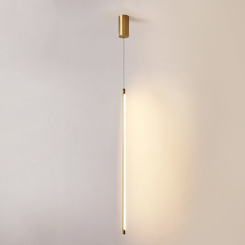 Metal New Modern Hanging Ceiling Light Linear 1-Light Pendant Light for Bedroom