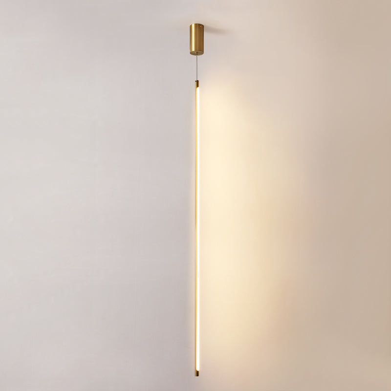Metal New Modern Hanging Ceiling Light Linear 1-Light Pendant Light for Bedroom