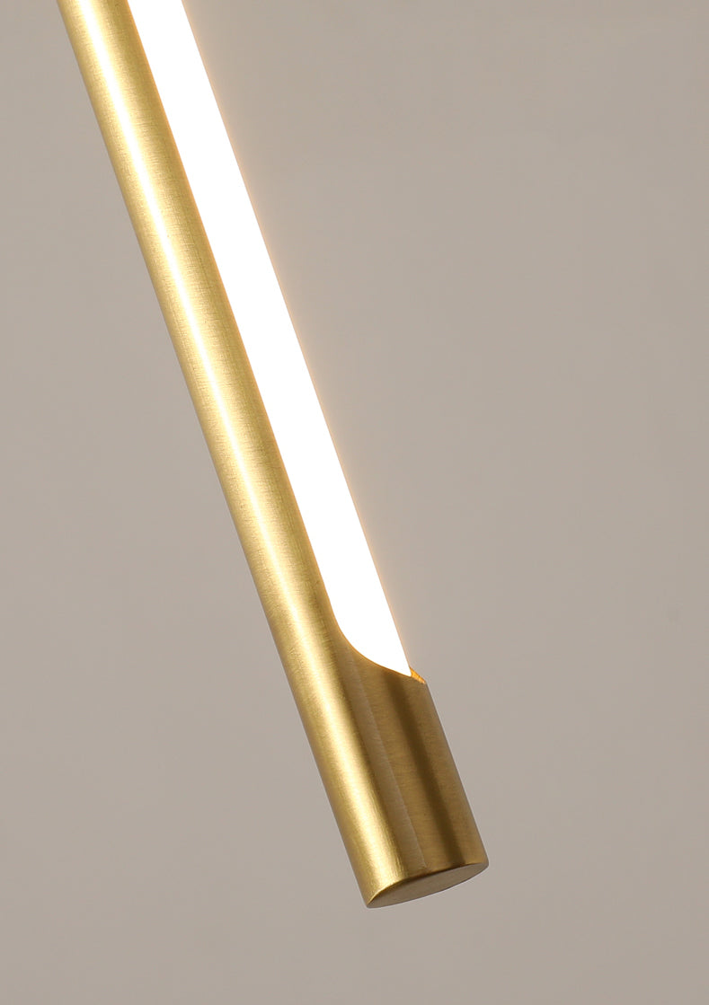Metal New Modern Hanging Ceiling Light Linear 1-Light Pendant Light for Bedroom