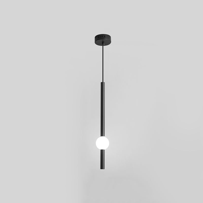 Minimalist LED Hanging Ceiling Light Metal 1-Light Linear Ceiling Pendant Light