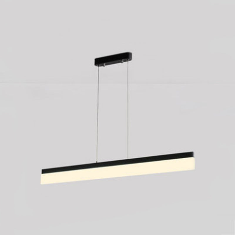 Black Aluminum Minimal Ceiling Lamp 1-Light LED Pendant Lighting Fixture for Office