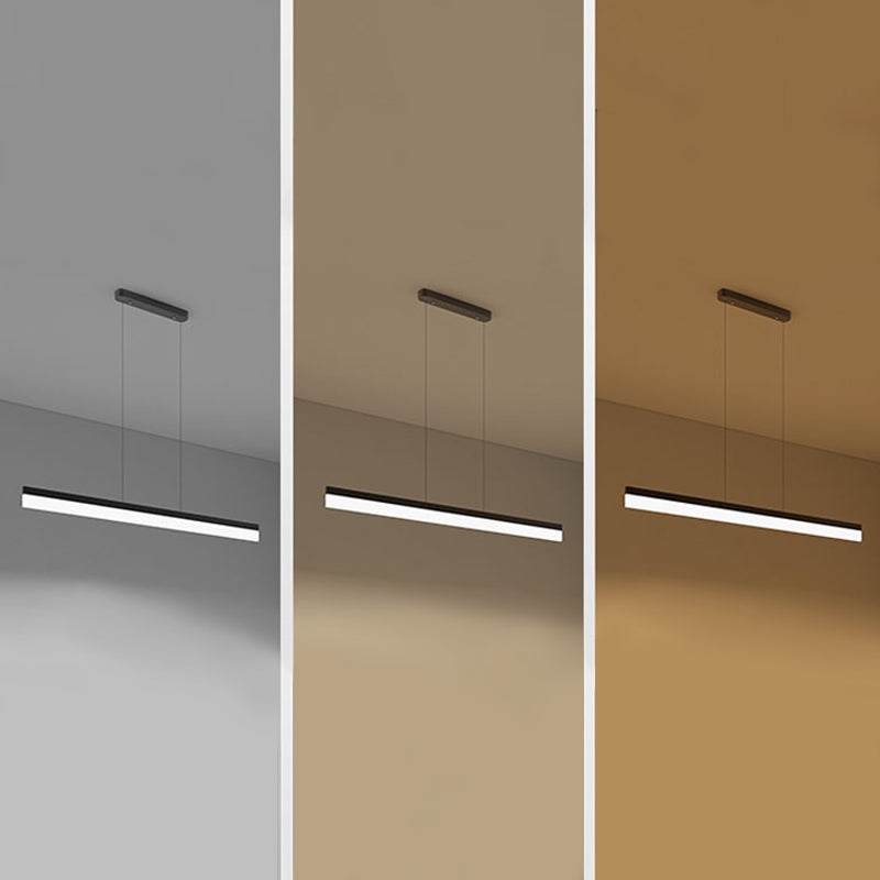 Black Aluminum Minimal Ceiling Lamp 1-Light LED Pendant Lighting Fixture for Office