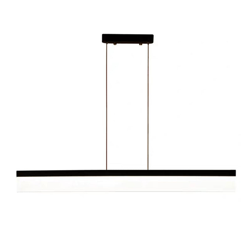 Black Aluminum Minimal Ceiling Lamp 1-Light LED Pendant Lighting Fixture for Office