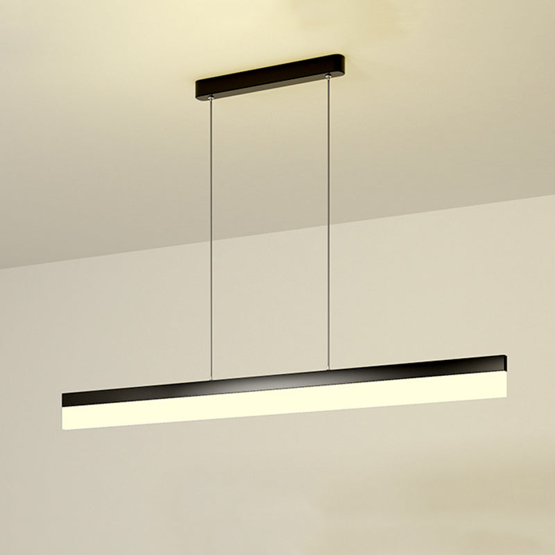 Black Aluminum Minimal Ceiling Lamp 1-Light LED Pendant Lighting Fixture for Office