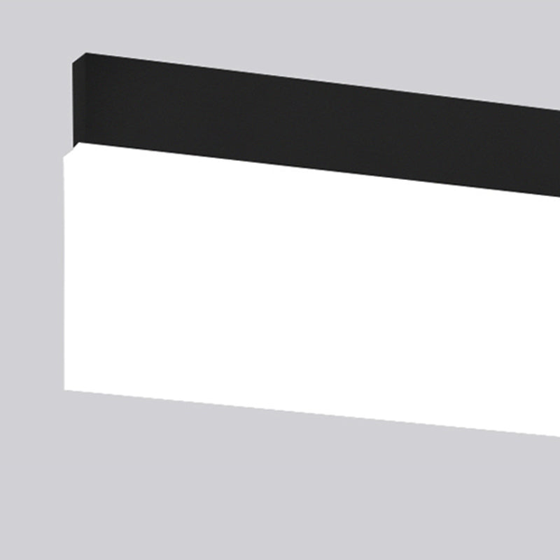 Black Aluminum Minimal Ceiling Lamp 1-Light LED Pendant Lighting Fixture for Office