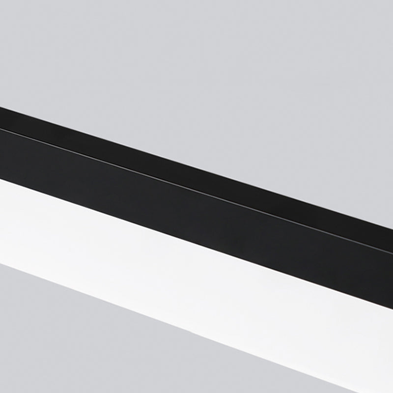 Black Aluminum Minimal Ceiling Lamp 1-Light LED Pendant Lighting Fixture for Office