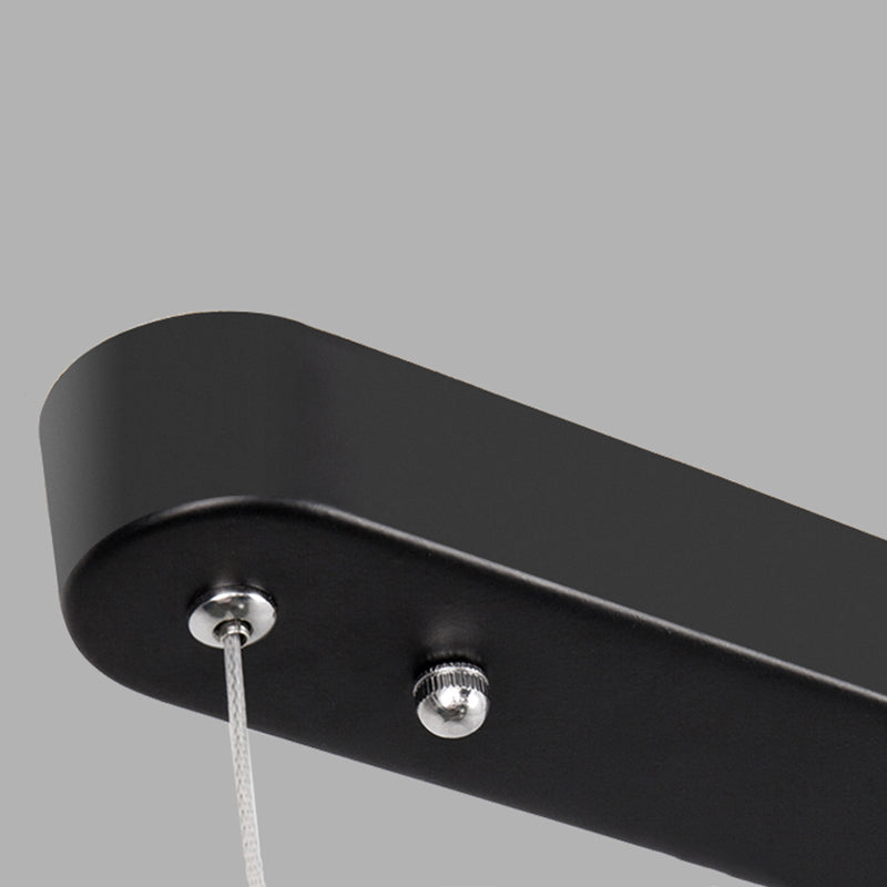 Black Aluminum Minimal Ceiling Lamp 1-Light LED Pendant Lighting Fixture for Office