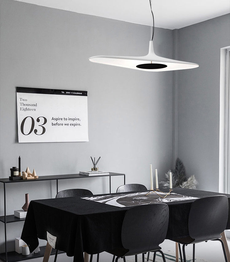 Modernes Harz-Pendel Licht Schlankes 1-Licht-LED-Deckenleuchte für Esszimmer