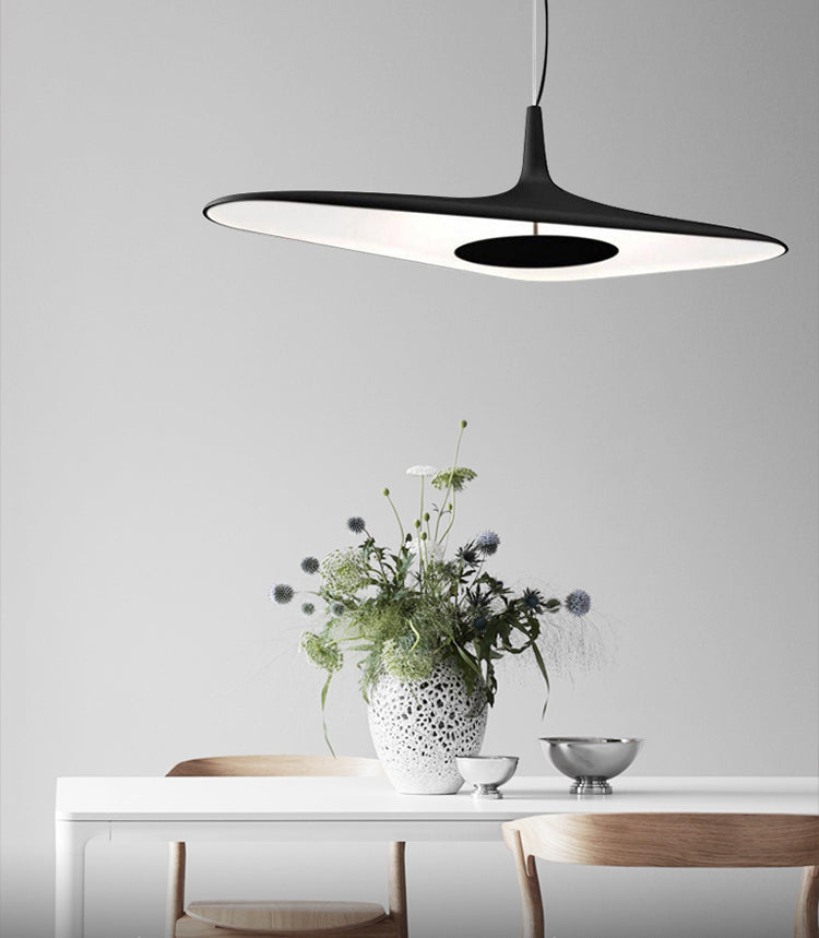 Modernes Harz-Pendel Licht Schlankes 1-Licht-LED-Deckenleuchte für Esszimmer