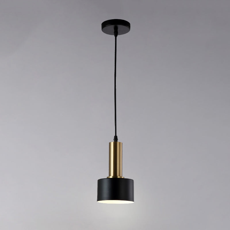 1-Licht-Metallzylinder Anhänger Licht moderner Stil Down Lighting für Esszimmer