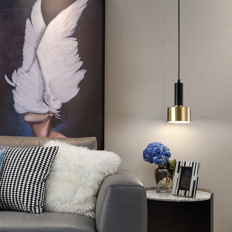 1-Licht-Metallzylinder Anhänger Licht moderner Stil Down Lighting für Esszimmer