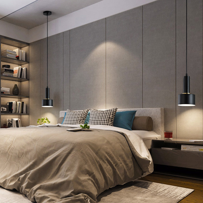 1-Licht-Metallzylinder Anhänger Licht moderner Stil Down Lighting für Esszimmer