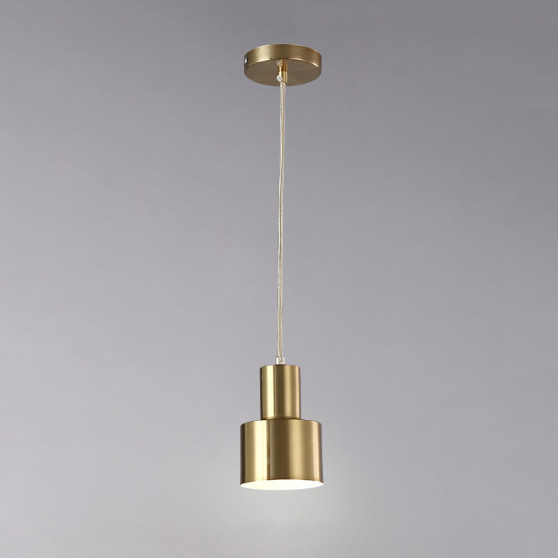 1-Licht-Metallzylinder Anhänger Licht moderner Stil Down Lighting für Esszimmer