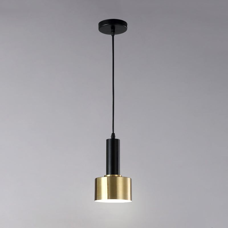 1-Licht-Metallzylinder Anhänger Licht moderner Stil Down Lighting für Esszimmer